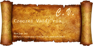 Czeczei Valéria névjegykártya