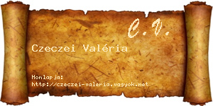 Czeczei Valéria névjegykártya